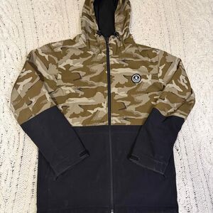 Neff Softshell Hooded SnowBoard Jacket Camo full zip Men's Size Medium